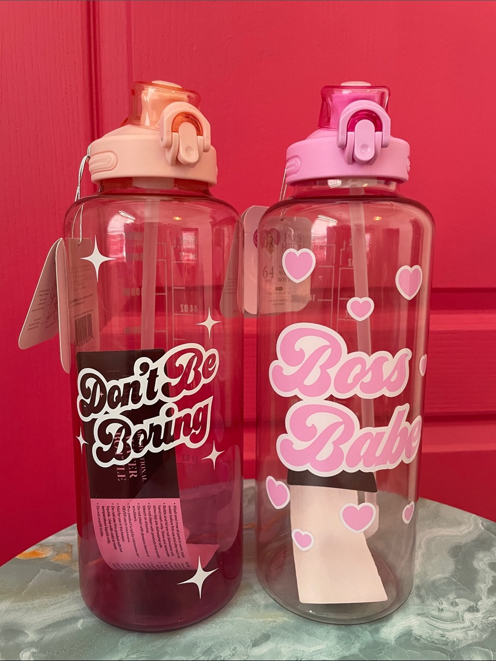 PARIS HILTON - 64oz Water Bottle Set x2 - NEW